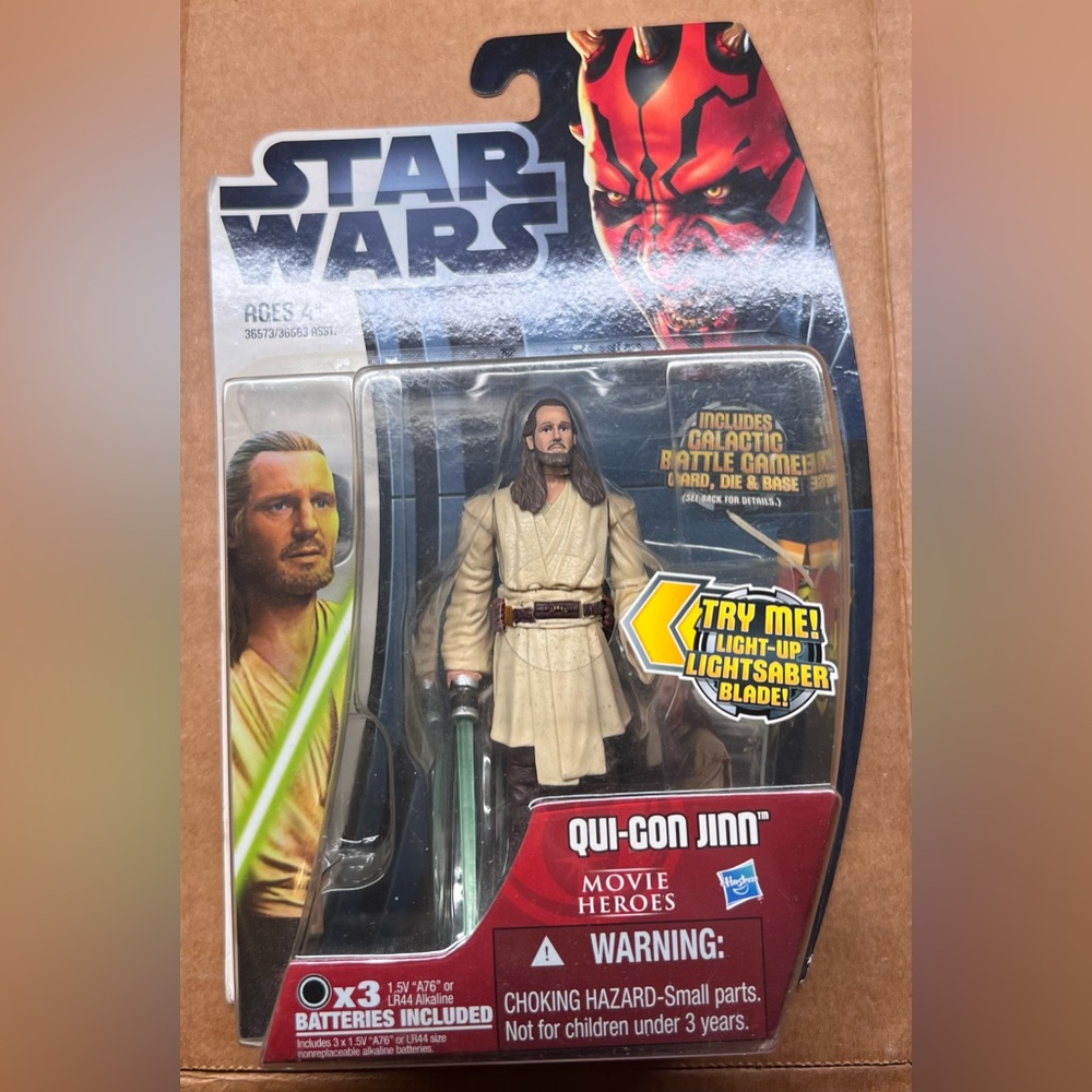 Vintage Star Wars Qui-Gon Jinn Light-Up Lightsaber MH18 Hasbro 2012 Clone Wars
